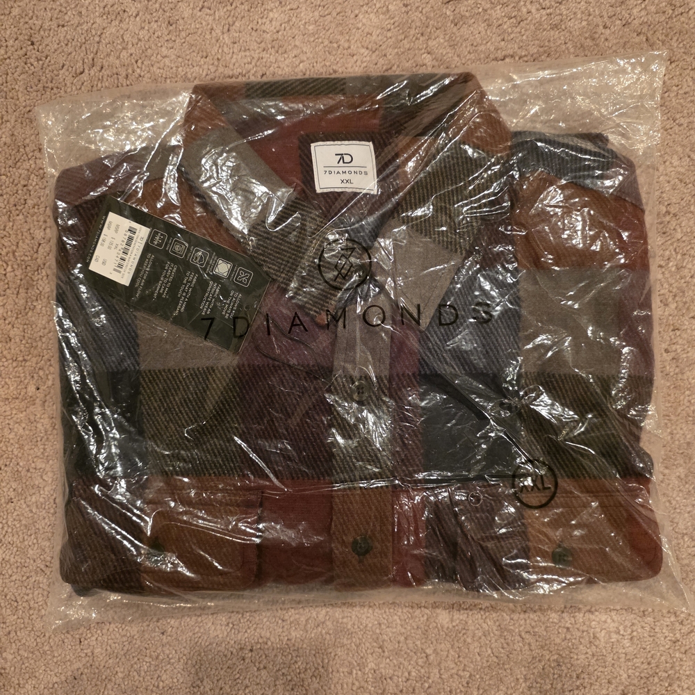 7 Diamonds Multicolor Plaid Casual Button Down Shirt